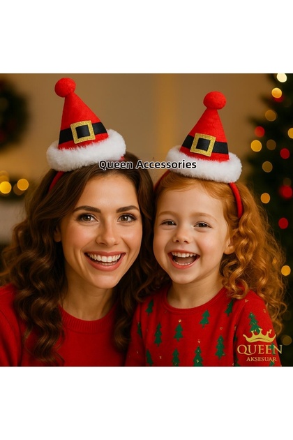 Cute Funny Christmas New Year Santa Costume with Belt Crown Women Men Children Tiara Party