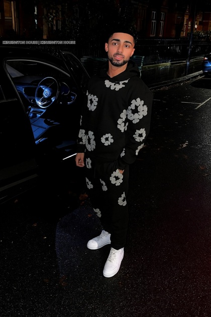 Unisex Oversize 3 Thread Tracksuit Set 🌸 ⚡ Floral Print Hoodie and Sweatpants Casual Streetwear Style