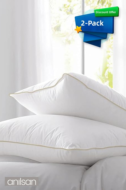 2-Piece Nano Gel Pillow, 50X70Cm - Hotel Pillow - Best Pillow Option for Healthy Sleep