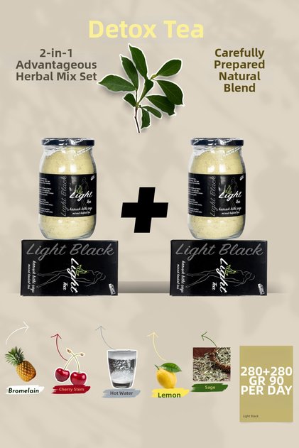 Light Limon Tea 2 Li Set – Mixed Herbal Tea – 560 g – 90 Days of Use