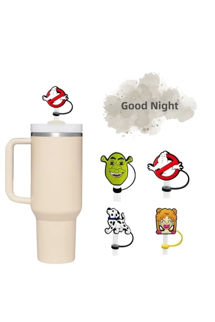 Thermos Compatible Straw Stopper Ghost