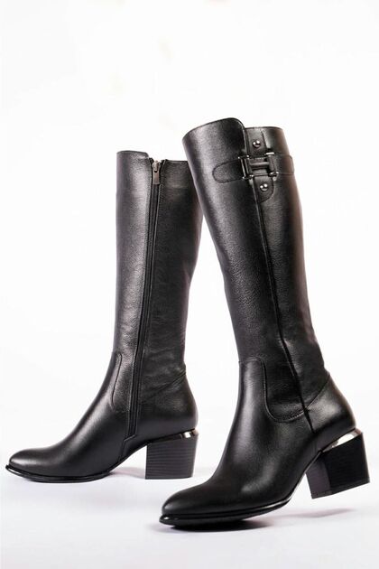 100% Genuine Leather Black Boots