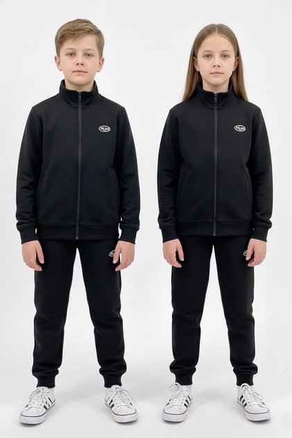 Children's Unisex Tracksuit Set with Zippered Pockets