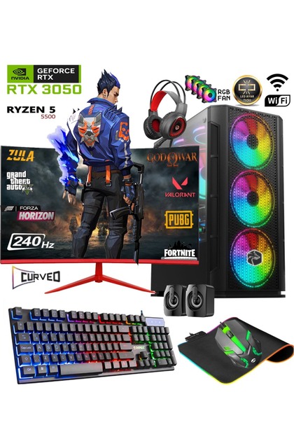 Apphirex TC66X Ryzen 5 5500 32GB 1TB M.2 Nvme SSD RTX3050 24