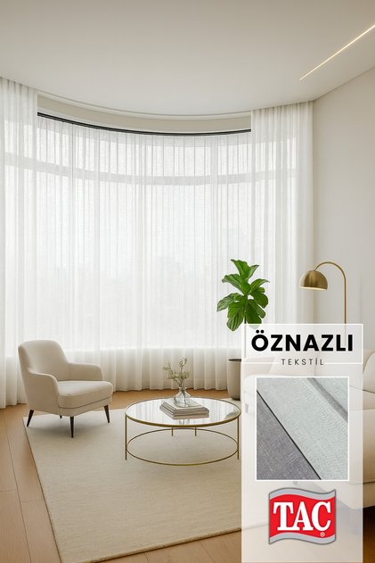 Keten Tül Perde Ekru – Özel Dokuma Premium Kalite Modern Tasarım Şık Dekoratif Model