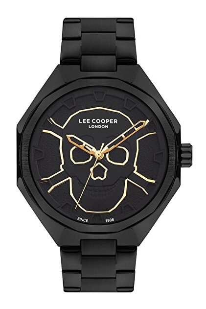 Lee Cooper Erkek Saat, Siyah Kadran, Siyah Kasa, Siyah Kordon