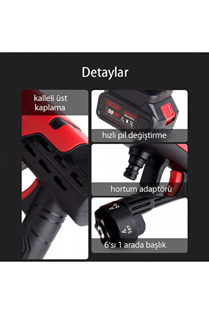 Dearling AHMA A-130 Güçlü Taşınabilir Akülü Oto Yıkama Makinesi
