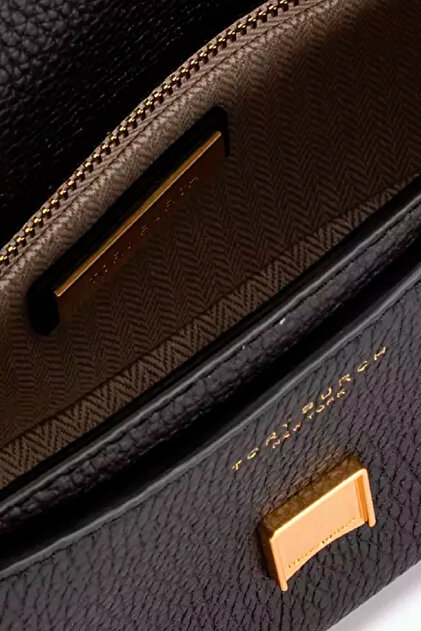 【タグ付き新品】Tory Burch  Britten Leather Tory Burch Britten Mini Top Handle Black Kadın Deri Çanta– Brands