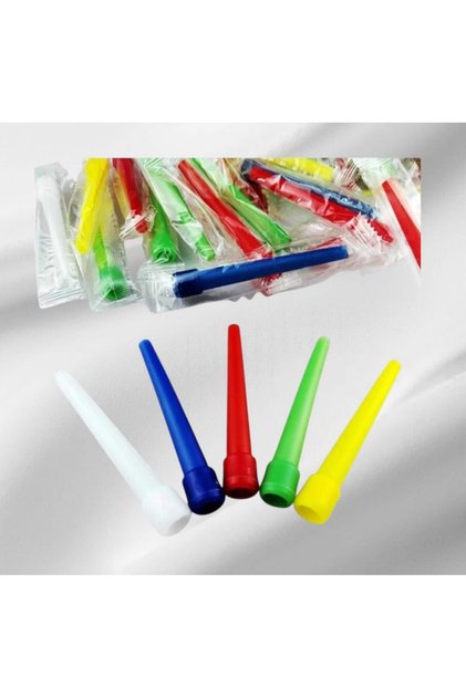 Nargile Sipsisi 5 Paket (200adet) Hijyenik Nargile Ağızlığı - Renkli Plastik Sipsi