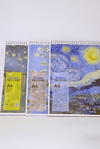 Lemsstudio Artista A5 4'lü Set Eskiz Defteri - Van Gogh, Monet