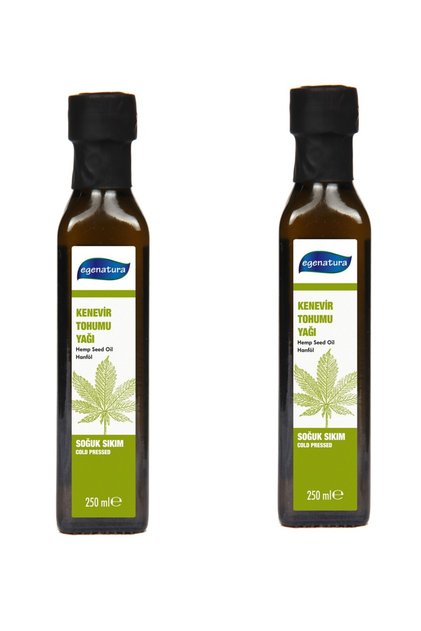 Kenevir Tohumu Yağı Set Soğuk Sıkım & Cam Şişe 250 Ml X 2 Li