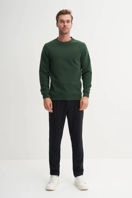 Slim Fit Cotton Blend Thessaloniki Knit Sweatshirt