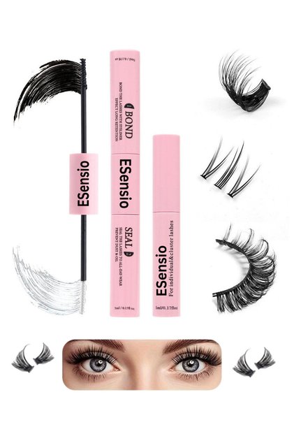 Kit Lipici Gene False Acrilic Pro 2 în 1, Adeziv Bond&Seal Black și Remover 3x5g, penseta si perie, Waterproof, Uscare Rapidă, Long-Lasting
