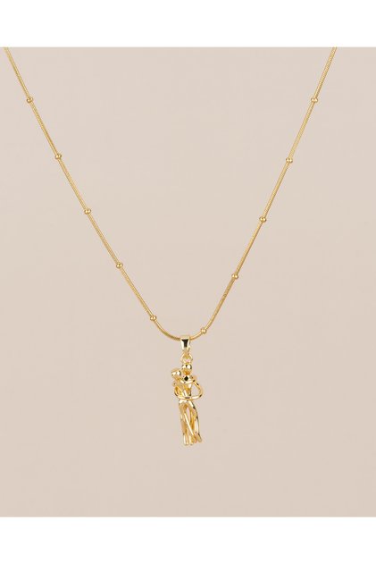Couple Necklace with Hugging Figures