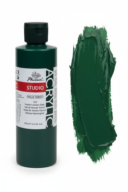 Studio Acrylic Paint 250 ml Dark Green 512