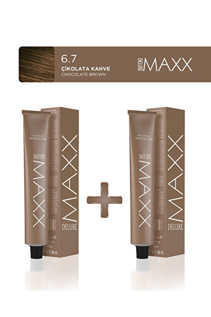 MAXX DELUXE 2'li Tüp Saç Boyası 60 ml 6.7 Çikolata Kahve - Fiyatı