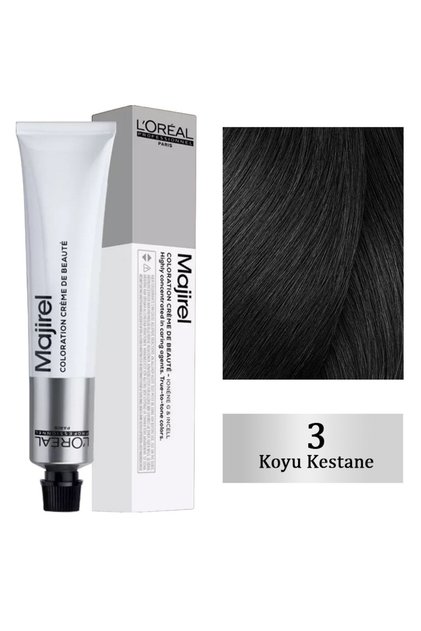 Loreal Professionnel Paris Majirel Saç Boyası 3 Koyu Kestane 60 ml-YENİ AMBALAJ