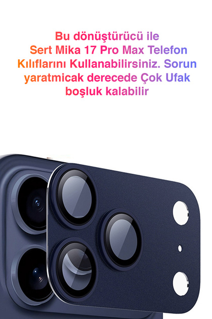WANNA PROTECT iPhone 16 Pro Max Uyumlu 17 Pro Max Kamera Görünümlü