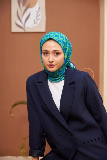 Aura Houndstooth Soft Scarf Mint Green 1155-01