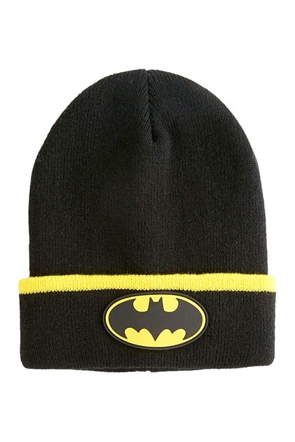 Batman Logo Black Yellow Beanie Winter 3-6 Years