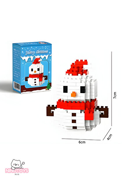 NinoToys Bricks Yılbaşı Özel Seri Mini Yapı Oyuncak Kardan Adam
