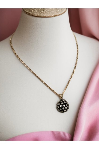Round Authentic Necklace with Zircon Stone