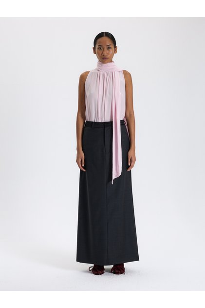 Anthracite Minimalist Long Skirt
