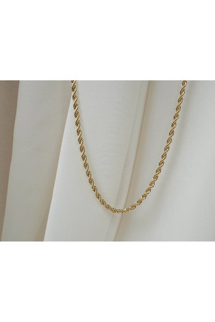 Kol111 Twisted Chain Gold Necklace