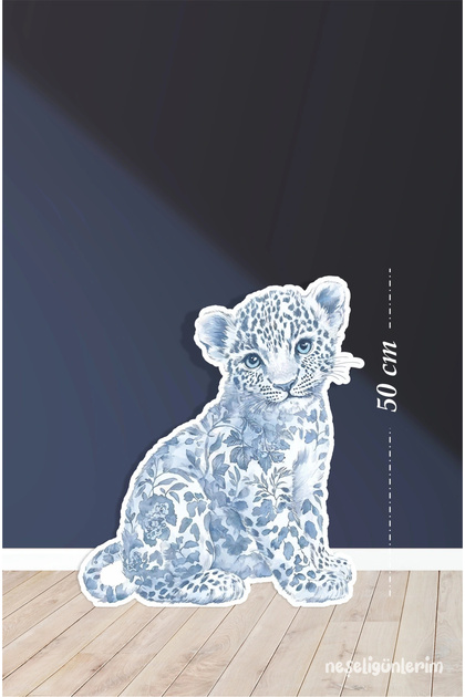Safari Blue Leopard Themed 50 cm Standing Board Concept | Design | Door | Room | Decor