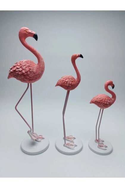 Metal Ayaklı 3 Lü Flamingo
