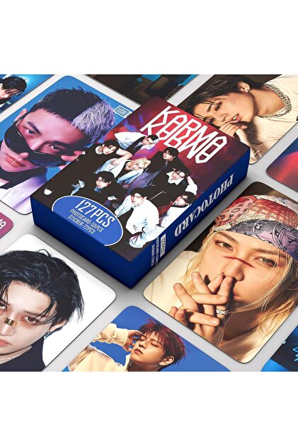 Kpop Dünyasi STRAY KIDS '' Karma '' Çift Yön Baskılı Lomo Card