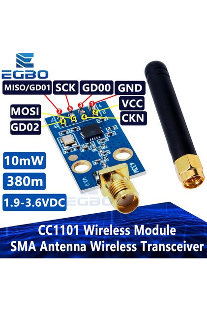 CC1101 Wireless Module With SMA Antenna Wireless Transceiver Module For Arduino 433MHZ