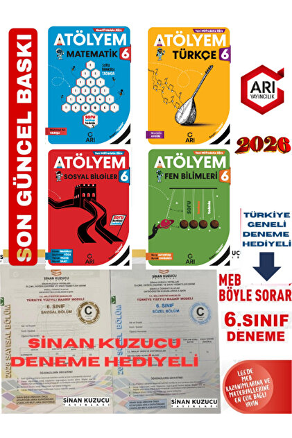 Arı Yayıncılık Yayınları 6 Sınıf Matematik Fen Türkçe Sosyal