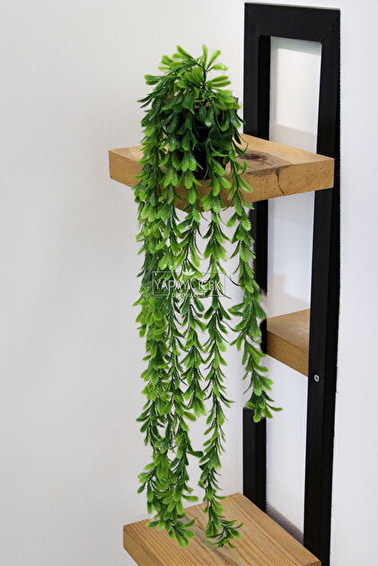 Yapay Çiçek Saksıda Sarkan Succulent Sarmaşık 80 cm Yeşil