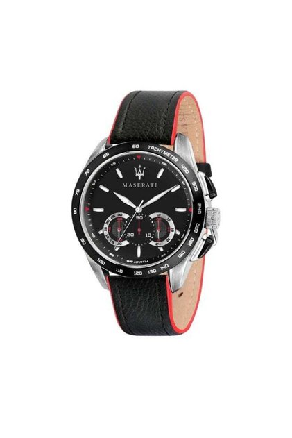 Traguardo Chronograph Black Leather Men's Watch R8871612028
