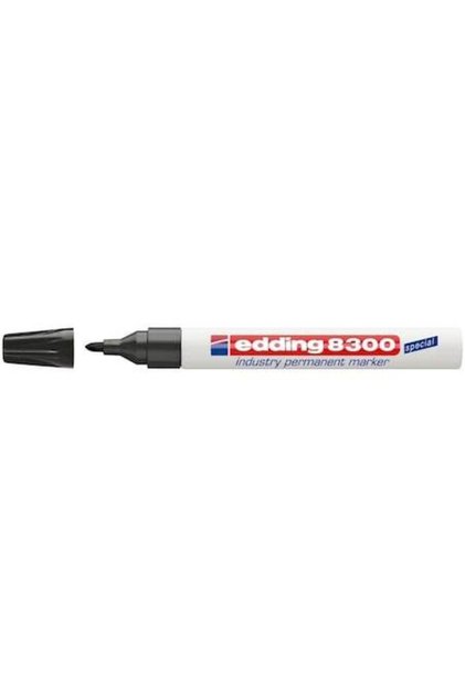 Marker permanent 8300 Industrial, corp metalic, varf rotund, 1.5-3 mm, negru