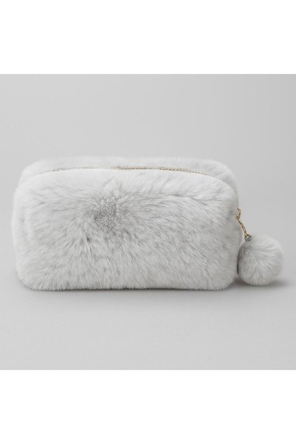 Plush pencil case makeup bag 10x20 cm domestic production single compartment large volume