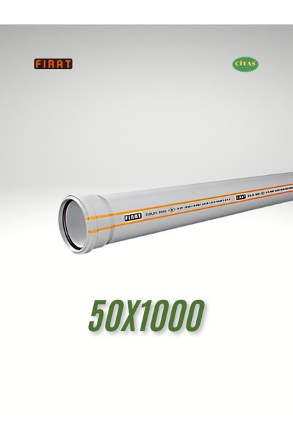 FIRAT 50'LİK 1 METRE DUBLEX PVC BORU 3.2 MM 50X1000