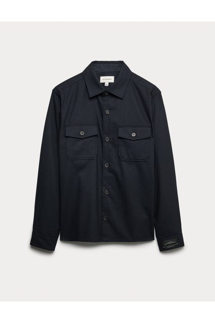 Yün Karışımlı Regular Fit Gömlek Ceket