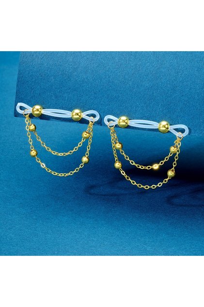 Golden-C Surface and Dermal Nipple Rings Geometric 1 Pair Adjustable Fake Nipple Rings - No-Pierce A