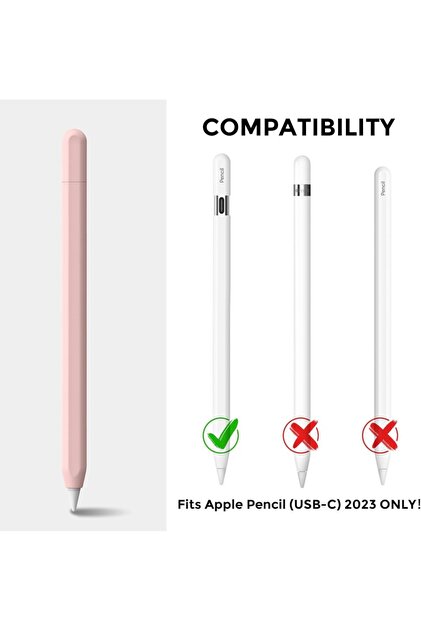 UnDePlus Apple Pencil USB-C için Uyumlu Koruyucu Esnek Silikon