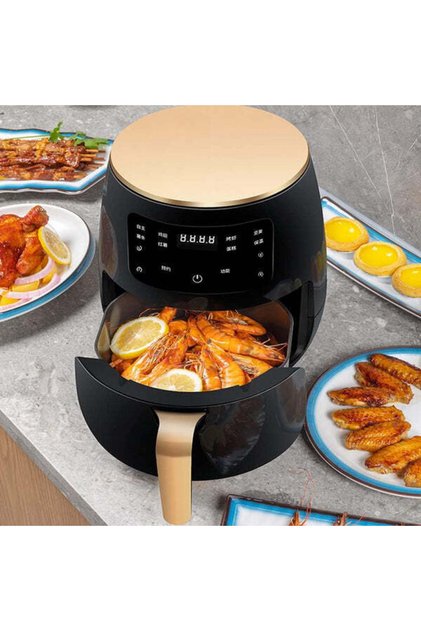Friteuza cu aer cald, S-18 Air Fryer, 2400W, afisaj digital, LCD Touch control
