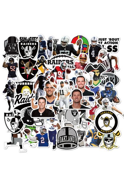 50pcs 50Pcs Las Vegas Stickers Decal for Raiders Sticker Football Stickers for Water Bottle, Laptop,