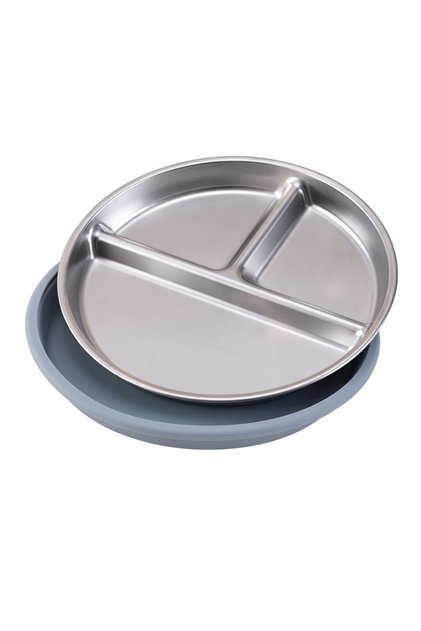 52-ether Color Kids 1PCS Stainless Steel Plate Detachable Suction Dishes Baby Feeding Sucker Bowl Fo