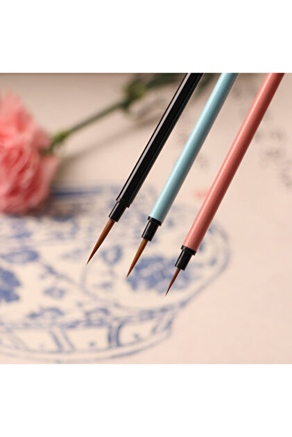3-color pencil Very fine color 3pcs set nylon durable steel rod nail art hook pen stroke watercolor
