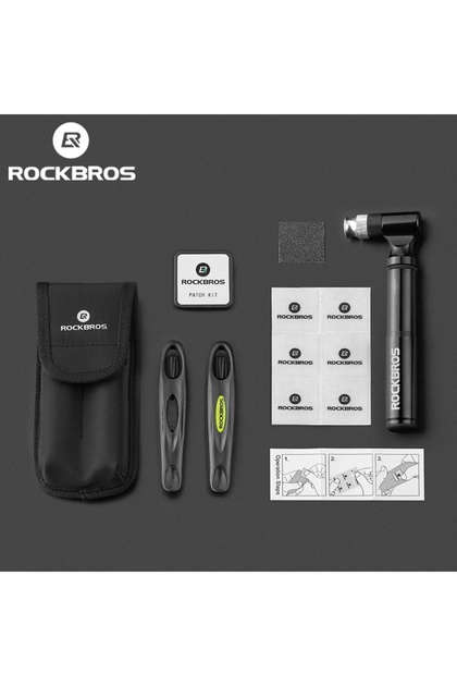 B80 Bicycle Flat Tire Repair Kit Tool Set Bicycle Tools 130Psi Pump Multi Tool Sof