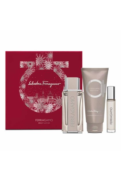 Ferragamo Bright Leather For Men Set Eau De Toilette 100ml + Eau De Toilette 10m