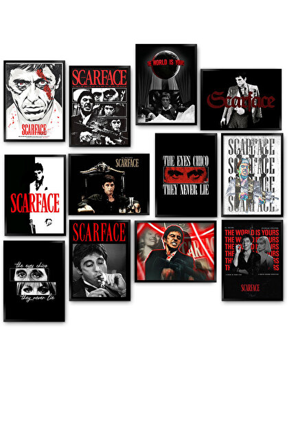 TABLOX Scarface Yaralı Yüz Tony Montana Al Pacino Efsane Film 12