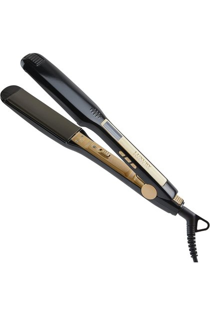 Titanium Flat Iron Hair Straightener - LCD, Adjustable Temp, Dual Voltage
