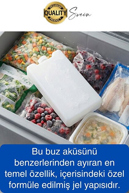 Svein 12 Saat Süreli 560 gr Jel Dolu Buz Aküsü Plastik Soğuk